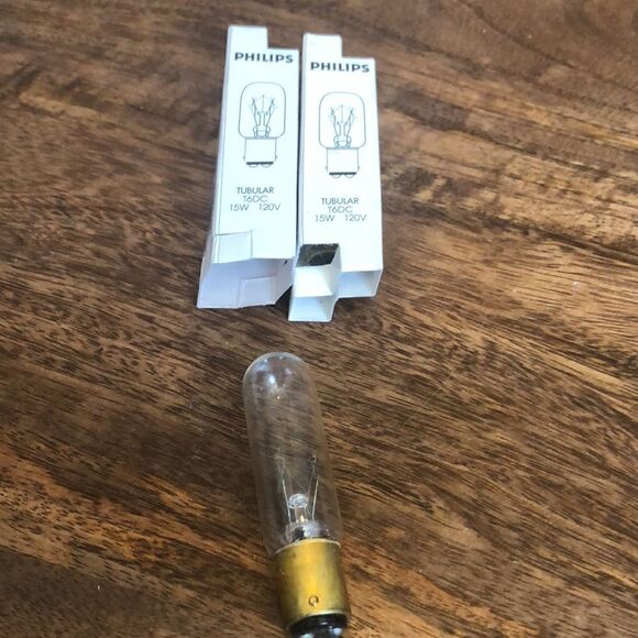 PHILIPS 15W T6DC 120V INCANDESCENT TUBULAR BULB 2 PK - Picture 2 of 5